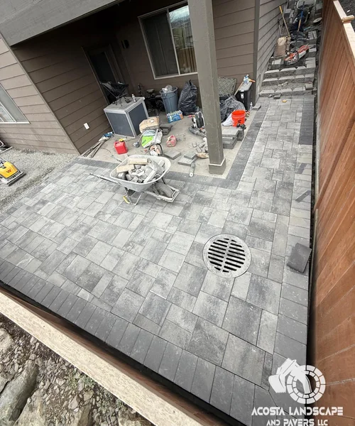 Paver Patio, Turf & Outdoor Lighting Project in Snohomish 